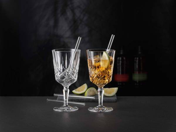 Cocktailgläser Glashalm Noblesse 2er Set Kristallglas - 9 x 19 x 9 cm