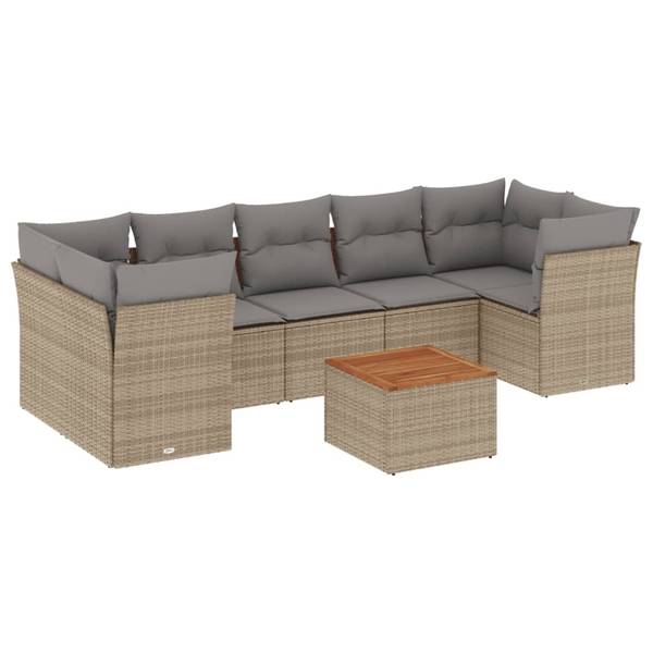 Garten-Lounge-Set 3035633-5 (8-teilig) Beige - Grau - Hellgrau