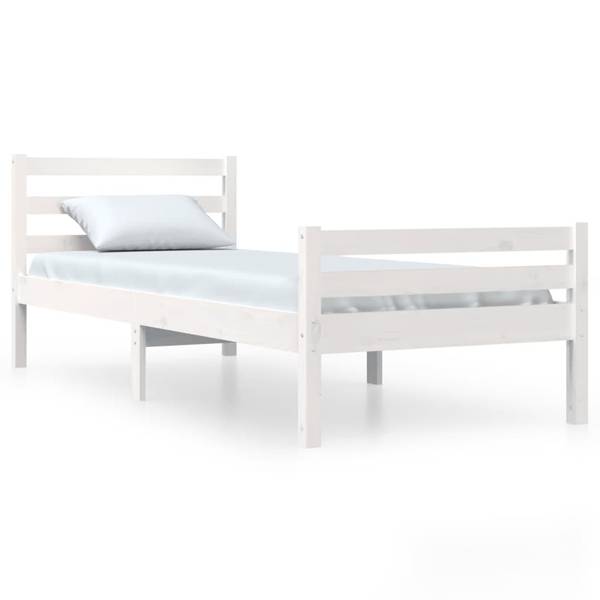 Massivholzbett XT 1859 Weiß - Massivholz - 106 x 70 x 206 cm
