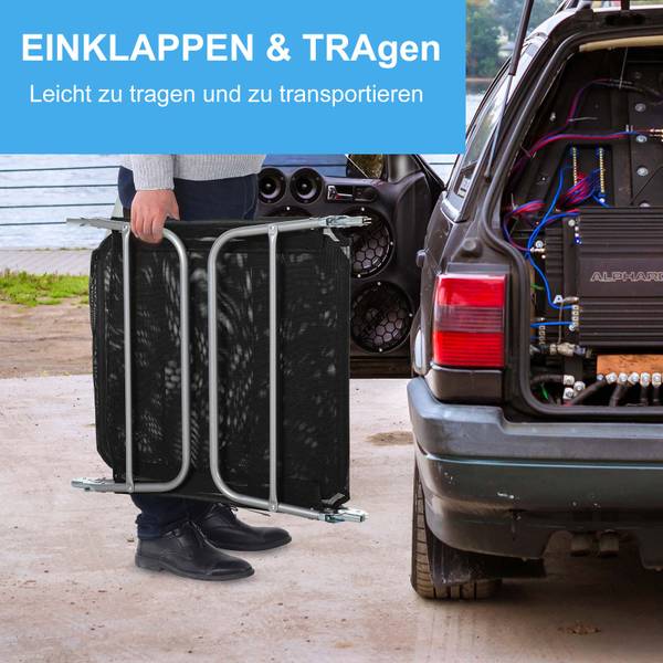 Sonnenliege BB4781 Schwarz - Metall - 56 x 24 x 182 cm