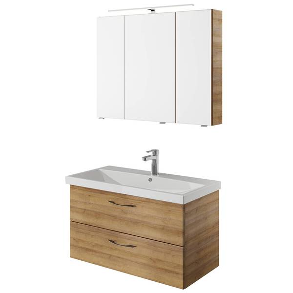 Waschtisch VILLATORO-66-31 Braun - Holzwerkstoff - 90 x 53 x 45 cm
