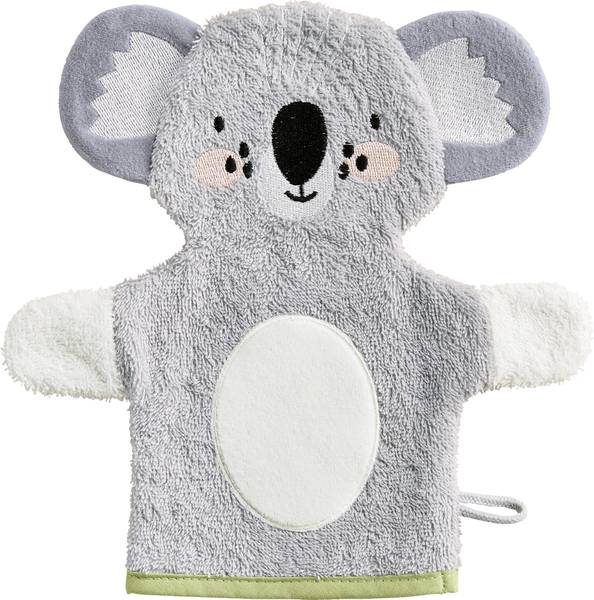 Kinder-Waschhandschuh 2-in1 202482 Grau - Textil - 15 x 1 x 28 cm