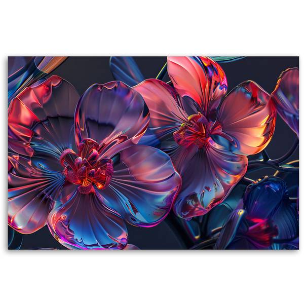 Wandbild Blume 90 x 60 cm