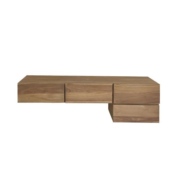Waschbeckenunterschrank MILAN Beige - Massivholz - 145 x 40 x 55 cm