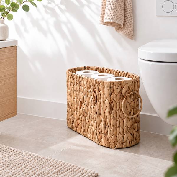 Toilettenpapier Aufbewahrung 6 Rollen Braun - Rattan - 40 x 25 x 17 cm