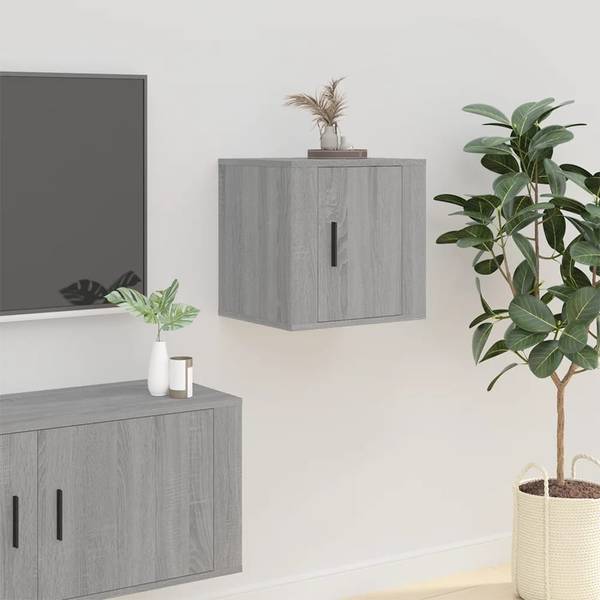Meuble tv mural 3018061-4 (lot de 2) Gris lumineux - Hauteur : 40 cm