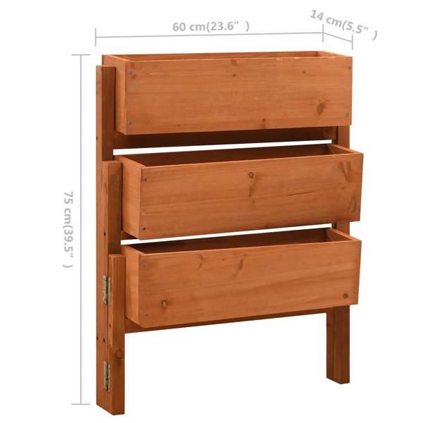 Pflanzkübel Klappbar 3005032 Orange - Tanne - 60 x 75 x 14 cm
