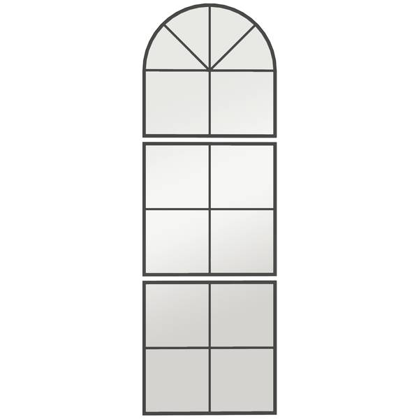 Wandspiegel 83C-009V00BK Schwarz - Glas - 2 x 180 x 60 cm