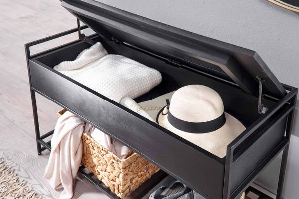 Sitzbank HAGEN Mangoholz Flurbank Braun - Massivholz - 90 x 52 x 38 cm
