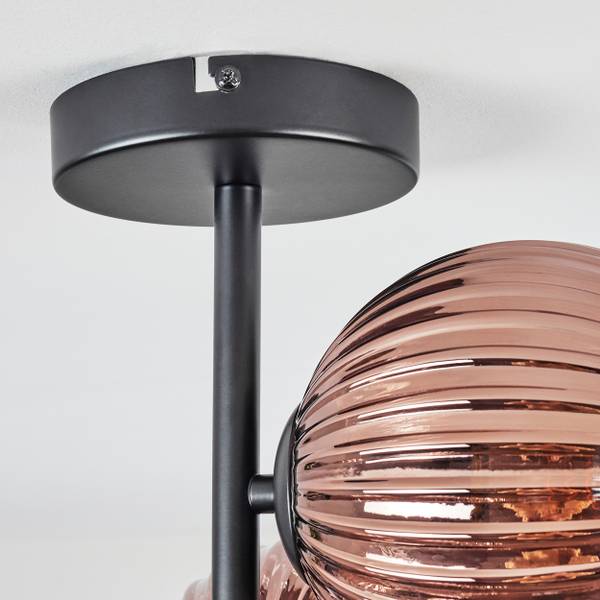 Deckenleuchte Cesaro Aluminium - Klarglas - 34 x 44 x 32 cm