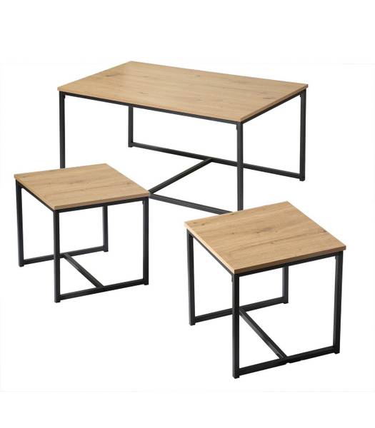 Couchtische 14507 3er Set Braun - Holzwerkstoff - 50 x 45 x 100 cm