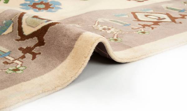 Tapis Täbriz XI Blanc - Laine - 243 x 1 x 304 cm