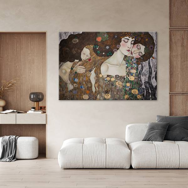 Wandbild kuss der frauen – g. klimt 60 x 40 cm