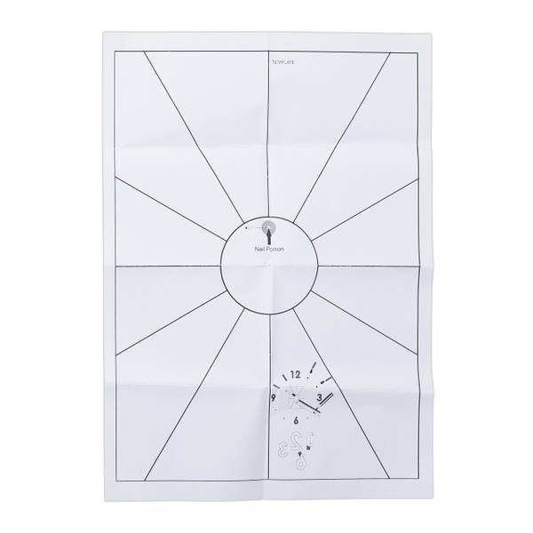 Horloge murale pour les fans de foot Noir - Blanc - Fer - 100 x 100 x 4 cm