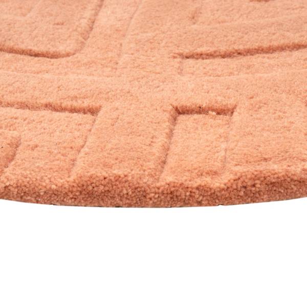 Wollteppich Naturals Pink - Naturfaser - 80 x 1 x 80 cm