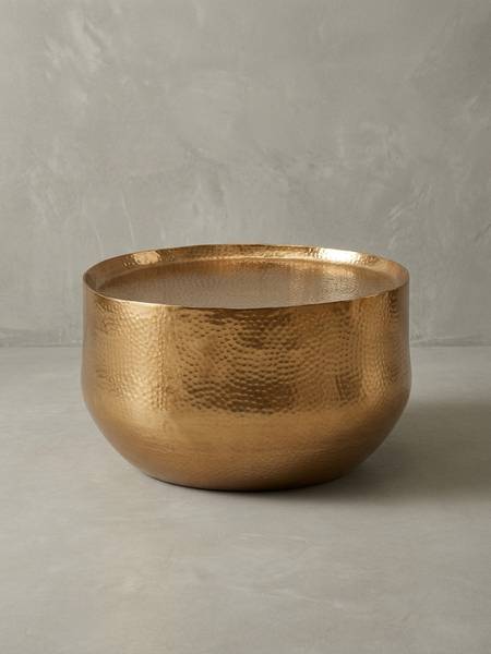 Couchtisch ANIENE mit Hammerschlag Gold