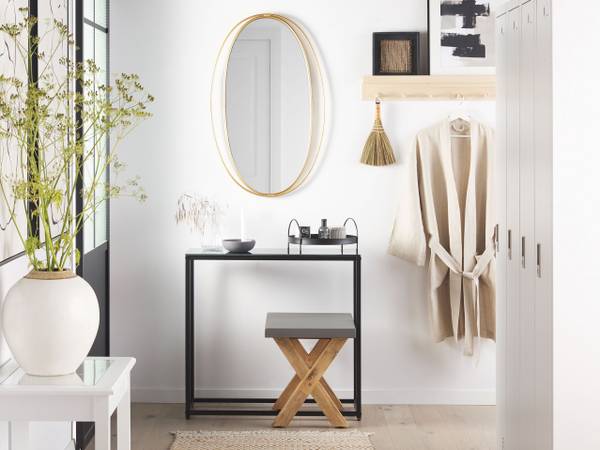 Miroir BESSON Doré - Métal - 55 x 90 x 3 cm