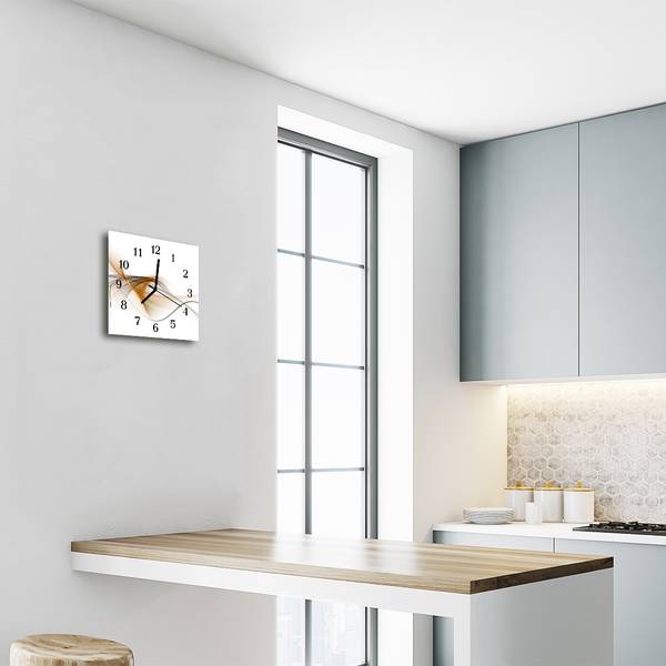 Wanduhr Abstrakt mehrfarbig Glas - 30 x 30 x 1 cm