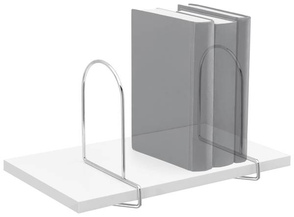 Buchstütze BÜSTÜ Grau - Metall - 18 x 6 x 1 cm
