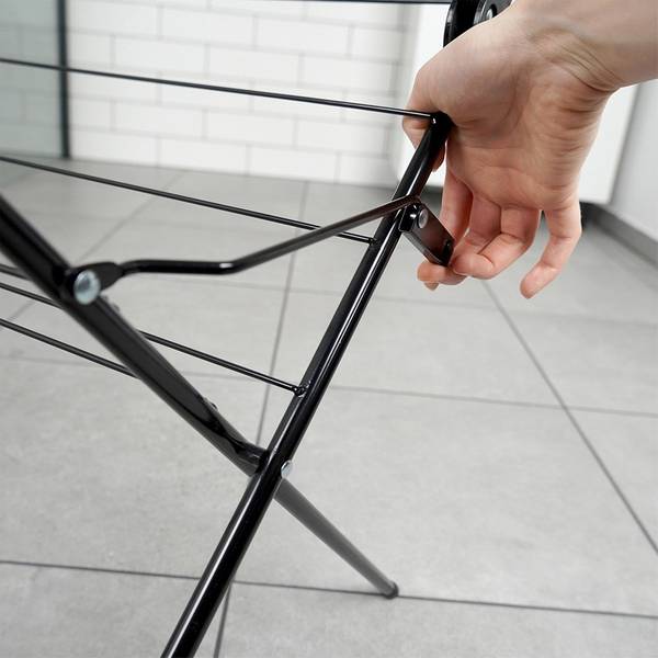 Wäscheständer 568003 Schwarz - Metall - 58 x 136 x 61 cm