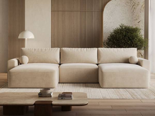 Ecksofa U AURORA Beige