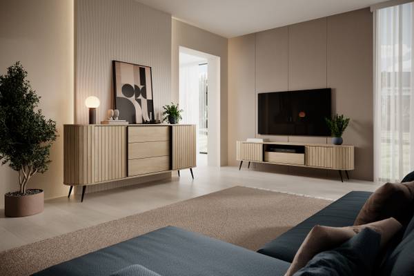 TV-Lowboard Cremona Braun - Holzwerkstoff - 196 x 51 x 41 cm