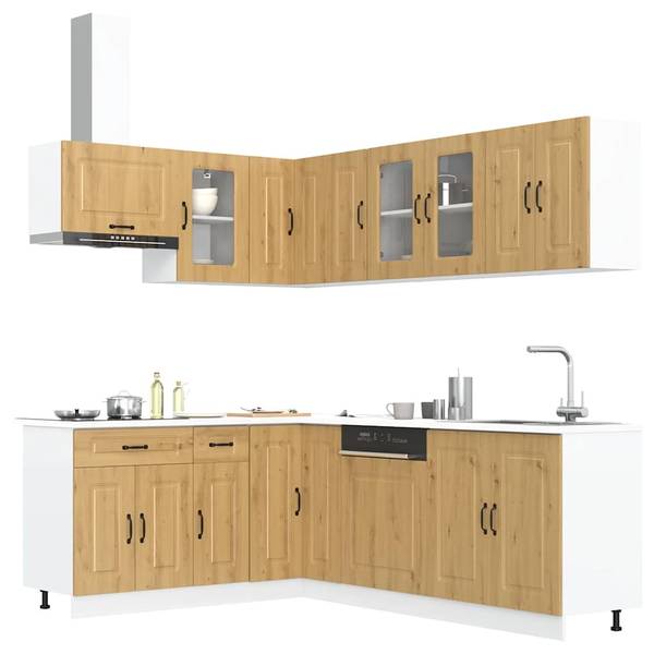 Küchenschrank-Set 3043830 (11-teilig) Braun - Holzwerkstoff - 80 x 81 x 46 cm