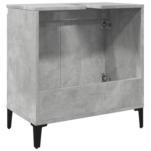 Waschbeckenunterschrank XT1416 Grau - Holzwerkstoff - 33 x 60 x 58 cm