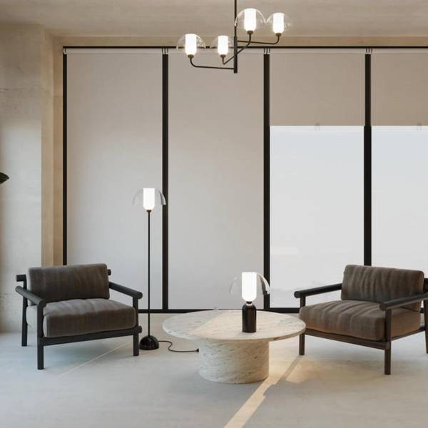 Stehlampe NICK Schwarz - Weiß - Stahl - Klarglas - 30 x 139 x 30 cm