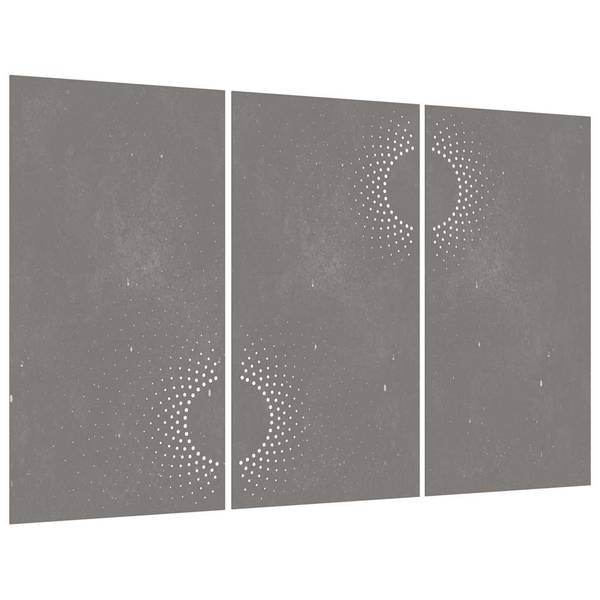 Garten Wanddekoration 824512 (3-teilig) Braun - Stahl - 55 x 1 x 105 cm