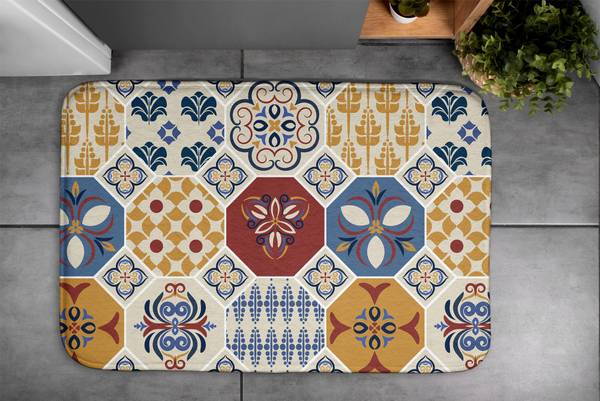 Badteppich Azulejo 75 x 45 x 75 cm