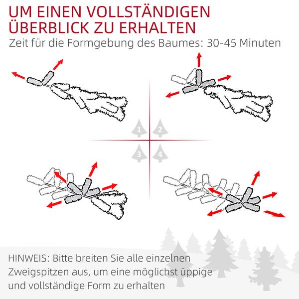Weihnachtsbaum 830-850V00GN Grün - Kunststoff - 120 x 180 x 120 cm