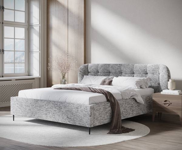 Polsterbett Nuno Grau - Liegefläche Breite: 140 cm
