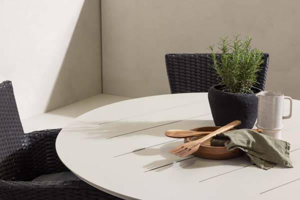 Gartenset Lina 5-teilig Schwarz - Metall - 120 x 74 x 120 cm