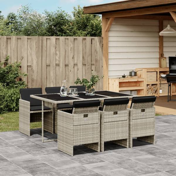 Garten Essgruppe 3033270-4 (7-teilig) Hellgrau
