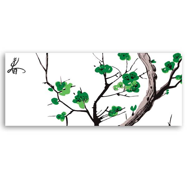 Wandbild kirschzweig 90 x 30 cm