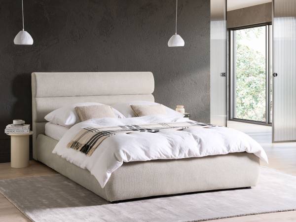 Doppelbett BONIFACIO Schwarz - Grau - Textil - 160 x 106 x 230 cm
