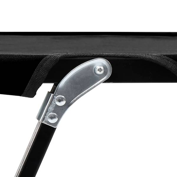 Sonnenliege 3004998 Schwarz - Stahl - 125 x 40 x 193 cm