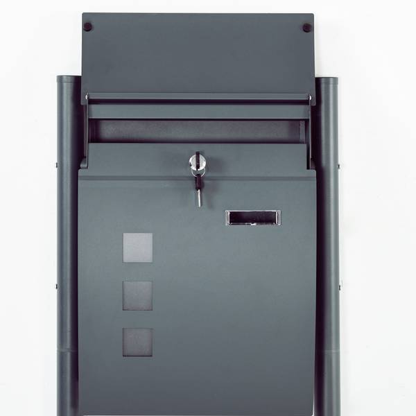 Briefkasten B80-014V00CG Grau - Metall - 15 x 114 x 44 cm