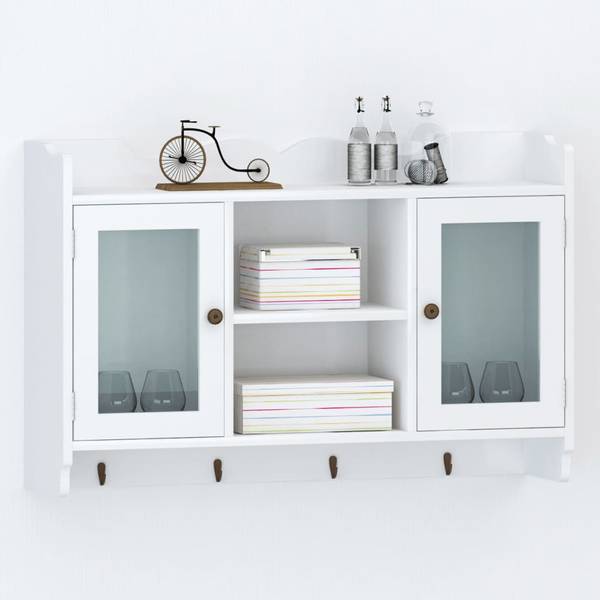 Vitrine 242435 Weiß - Holzwerkstoff - 68 x 44 x 17 cm