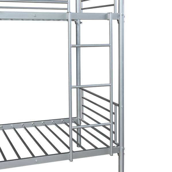 Metall-Etagenbett Soppsar Silber - Metall - 97 x 165 x 209 cm