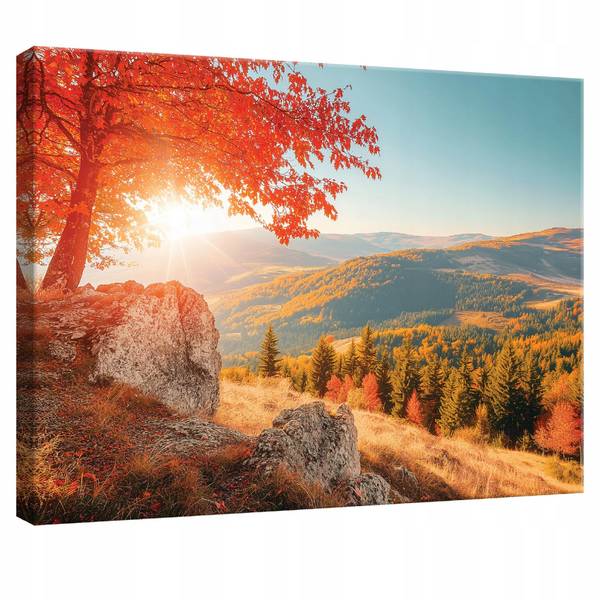 Wandbild Berge Natur Landschaft Bilder 120 x 80 x 3 cm
