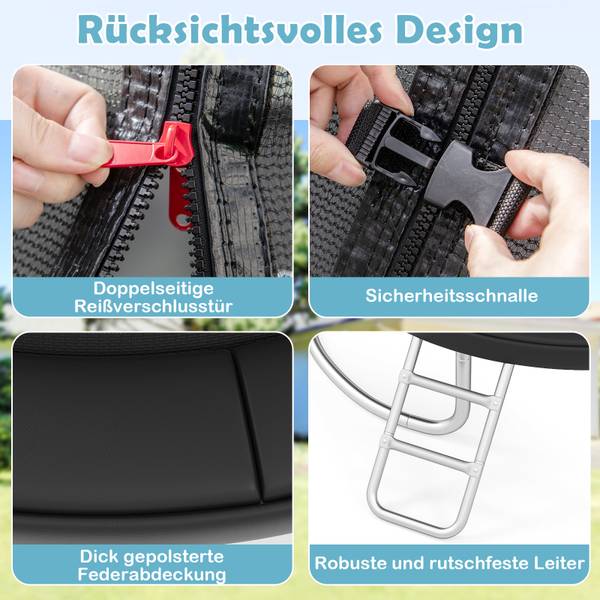Trampolin FI32362 Schwarz