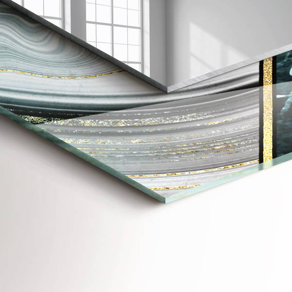 Wandspiegel Abstrakte Geometrie Höhe: 80 cm
