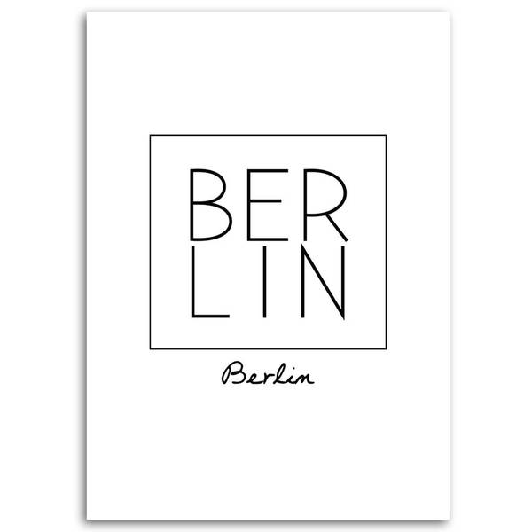 Wandbild schriftzug berlin 70 x 100 cm