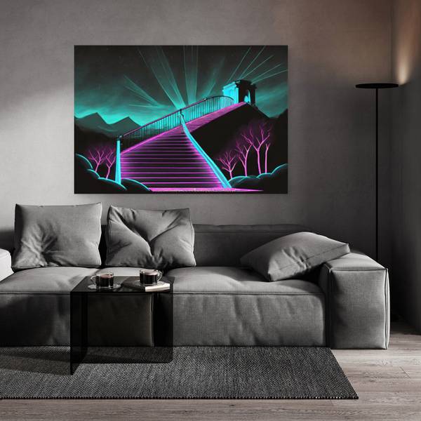 Canvas schilderij Neon 100 x 70 cm