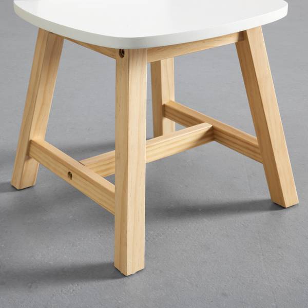 Kindersitzgruppe PINO Braun - Weiß - Holz teilmassiv - 55 x 45 x 55 cm