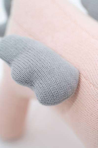 Schaukeltier Einhorn Pink - Baumwollstoff - 21 x 48 x 36 cm