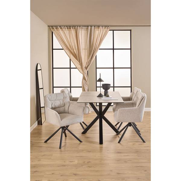 Esszimmerstuhl Alonso 2er Set Beige - Textil - 64 x 86 x 61 cm