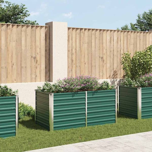 Plantenbak 3011435-3 groen - staal - 80 x 77 x 160 cm